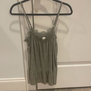 Dark greenish gray sparkly tank